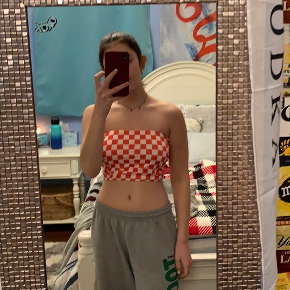 Checkered tube top